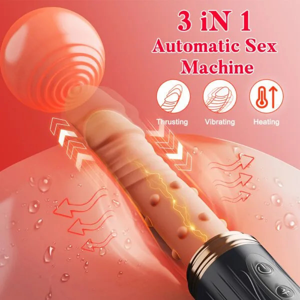 Phoenix 3-in-1 Automatic Sex Machine - Thrusting, Vibrating & Heating - Image 2