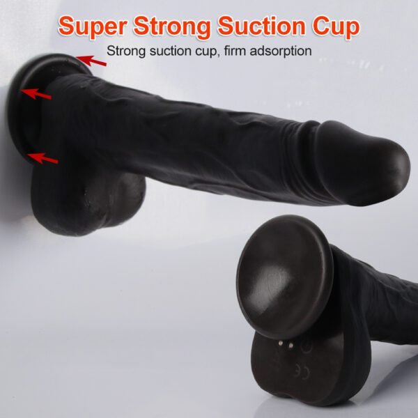 AUB DS1307 Black Vibrating Realistic Dildos Details7