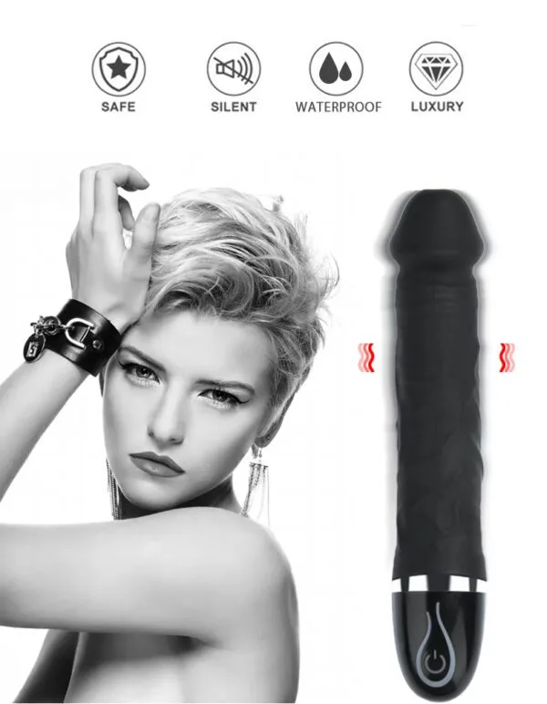 AUB J057 7 Modes Realistic Dildo Vibrator Details 1