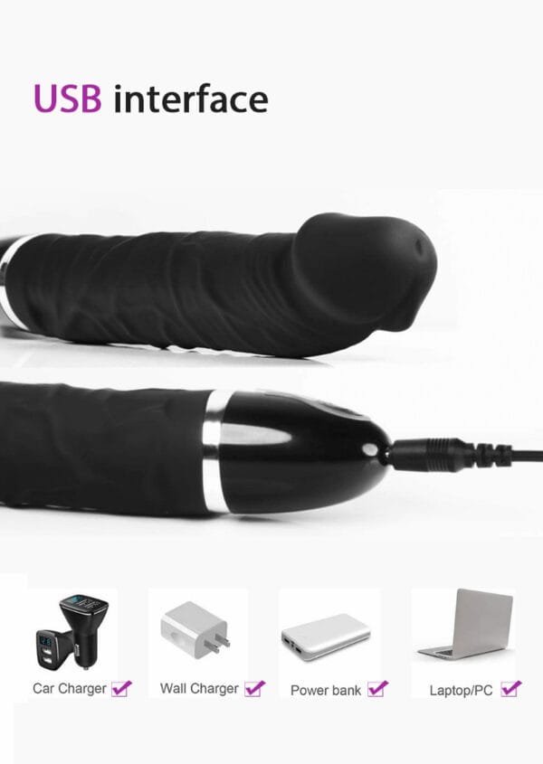 AUB J057 7 Modes Realistic Dildo Vibrator Details 6