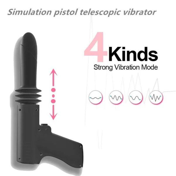 4 Modes Vibrating & Thrusting Gun Style Sex Machine