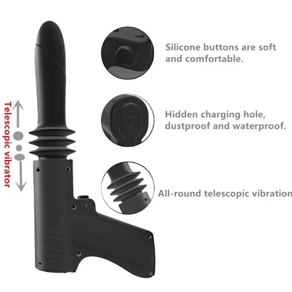 4 Modes Vibrating & Thrusting Gun Style Sex Machine - Image 5