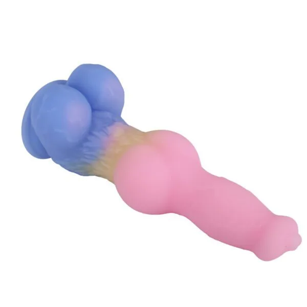 9.64-inch Mixed Color Fantasy Dog's Dildo - Image 2