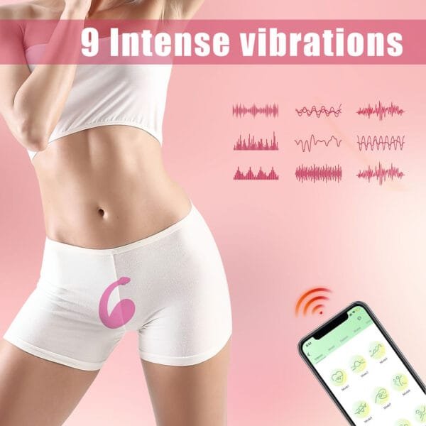 DS K0009 Compact G Spot Vibrators – 9 Modes App Controlled Waterproof Design4