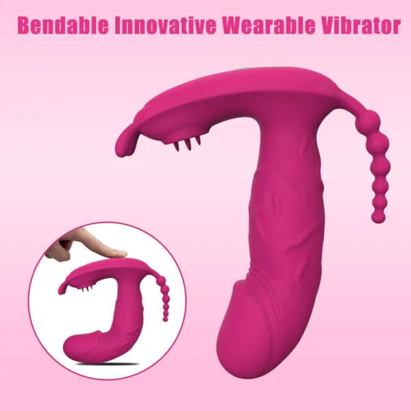 DS K0010 Trio Bliss 3 in 1 App Controlled Vibrator – Wearable Waterproof Multi Stimulating12