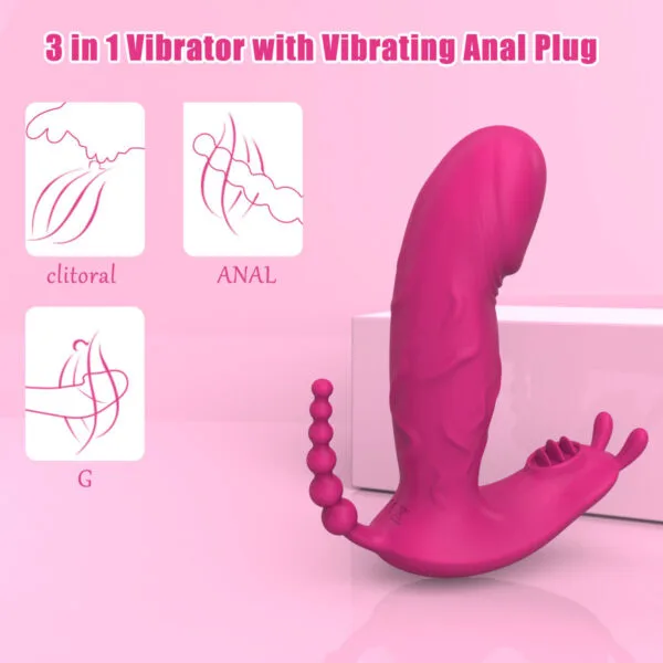 DS K0010 Trio Bliss 3 in 1 App Controlled Vibrator – Wearable Waterproof Multi Stimulating6