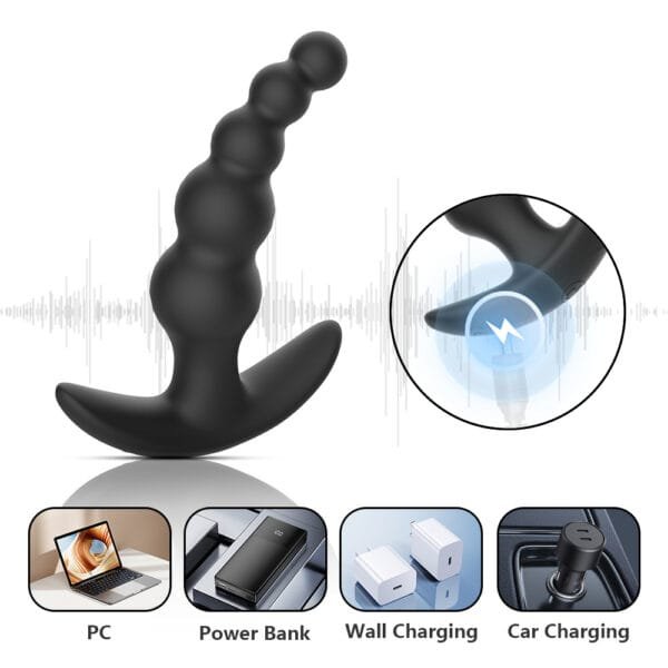 AUB K0019 Vibrating Anal Beads – Wireless App Controlled 10 Frequency Modes6