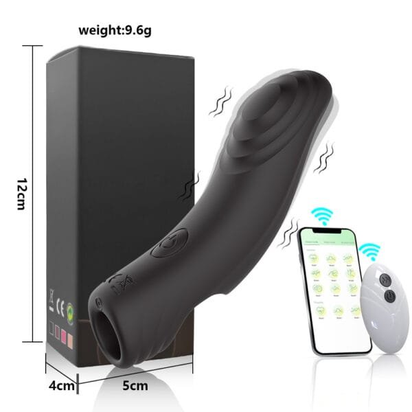 DS K0014 Smart Finger Sleeve Vibrator – 10 Modes App Remote Controlled1