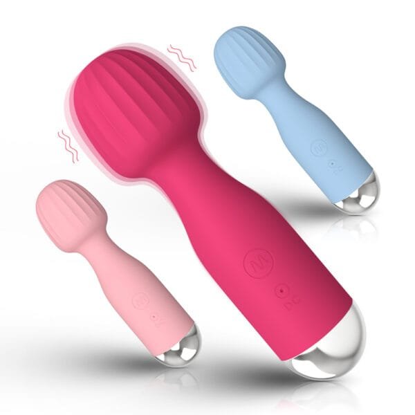 DS K0017 Mini 10 Mode Waterproof Wand Vibrator – USB Rechargeable Body Safe Silicone1