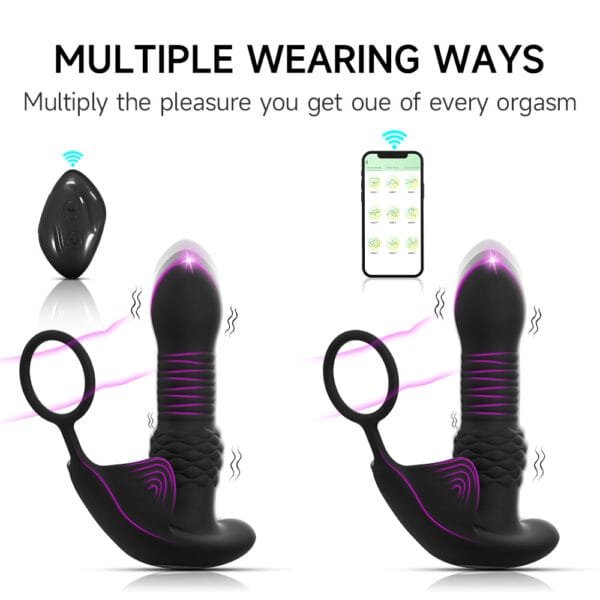 DS K0021 Prostate Vibrator with Penis Ring – 3 in 1 Vibrating Prostate Massager7