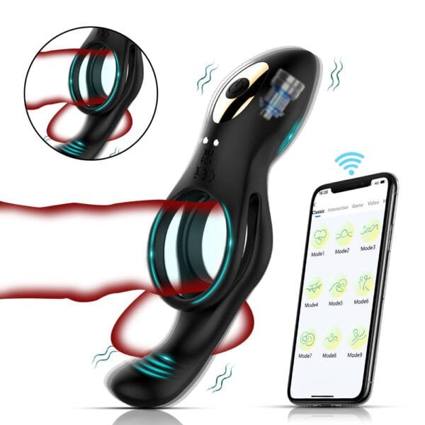 DS K0023 Dual Motor Vibrating Cock Ring – App Remote Control Options IPX7 Waterproof13