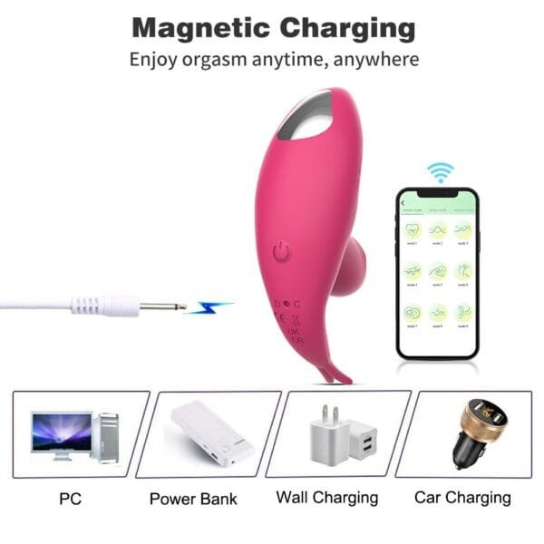 Discreet Vibrator App Controlled 9 Modes Rechargeable Design9