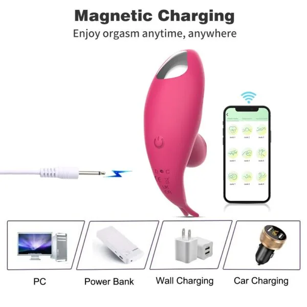 Discreet Vibrator - App Controlled, 9 Modes, Rechargeable Design - Image 9