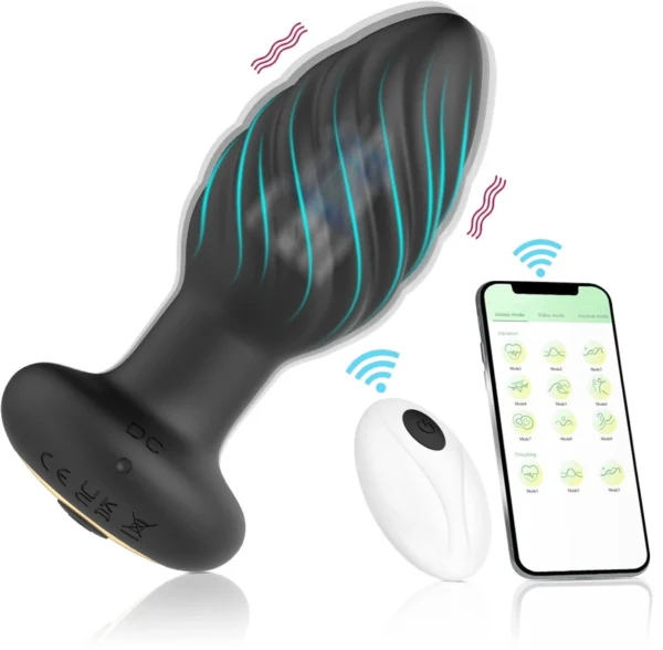 Vibrating Anal Plug Remote App Controlled 9 10 Modes1